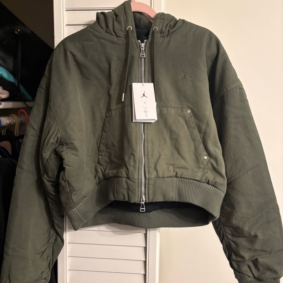 Air Jordan x Cactus Jack Travis Scott Women's Hooded Canvas Jacket - Picture 4 of 5